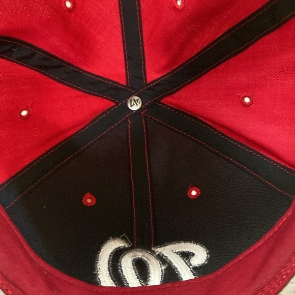WASHINGTON NATIONAL RED WITH WHITE EMBROIDERY ADULT 47 HAT - Picture 7 of 10